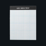 Personalised Large Graph Paper Notepad<br><div class="desc">Large Graph Paper , Sheets,  Grid Paper,  Notepad (</div>