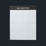 Personalised Large Graph Paper Notepad<br><div class="desc">Large Graph Paper , Sheets,  Grid Paper,  Notepad (</div>