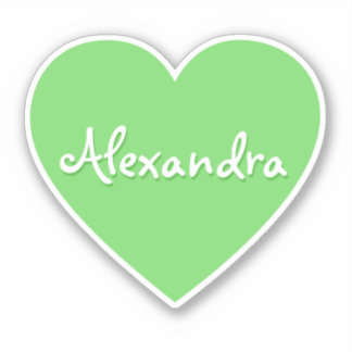 Personalised Large Green Heart Name 