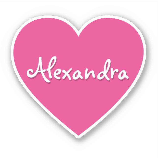 Personalised Large Hot Pink Heart Name  (Front)