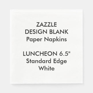 Personalised Large WHITE Luncheon Paper Napkins