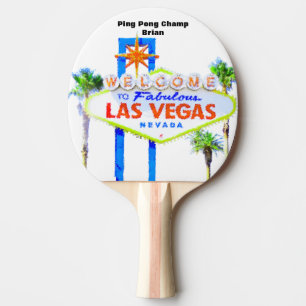 Personalised Las Vegas Champion Ping Pong Paddle