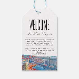 Personalised Las Vegas Skyline Welcome Gift Tag