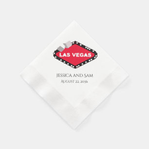 Personalised Las Vegas Wedding Napkins
