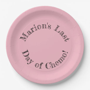 Personalised "Last Day of Chemo" Paper Plates