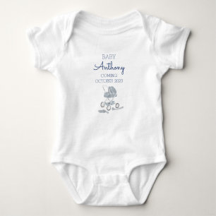Personalised Last Name Announcement Baby Stroller Baby Bodysuit