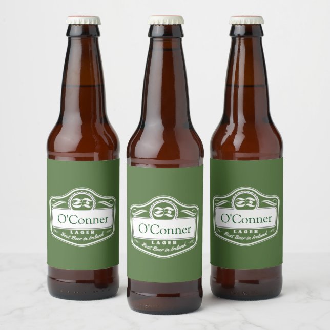 Personalised Last Name Best Beer Custom Surname Bottle Label (Bottles)
