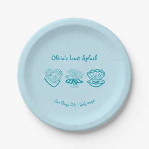 Personalised Last Splash Bachelorette Paper Plates