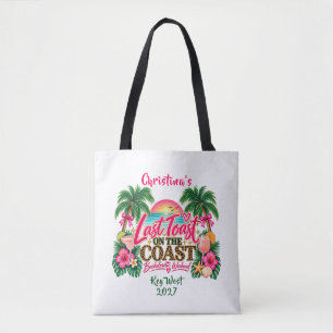 Personalised Last Toast on the Coast Bachelorette Tote Bag