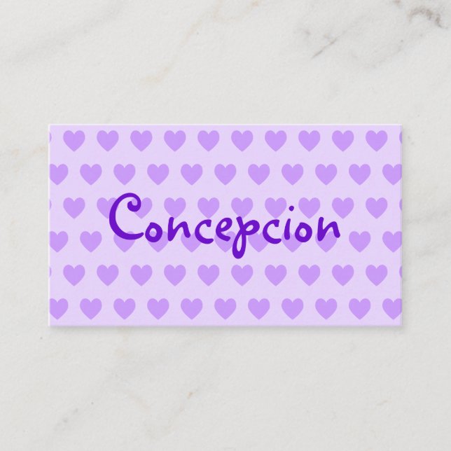 Personalised Lavender and Purple Heart Pattern Business Card (Front)