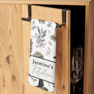 Personalised Lavender & Apothecary Tea Towel