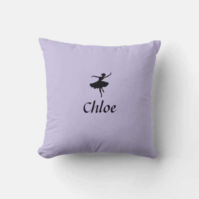 Personalised Lavender Ballerina Pillow (Front)