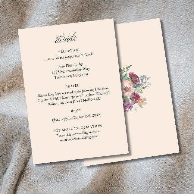 Personalised Lavender Blush Pink Wedding Enclosure Card (Creator Uploaded)