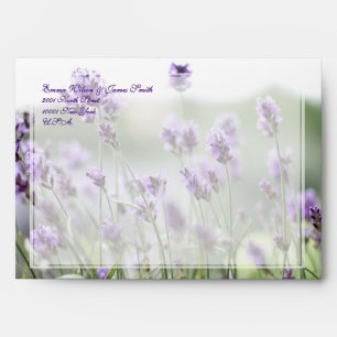 Personalised Lavender Bohemian Wedding Envelopes