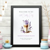 Personalised Lavender Coffee Birthday Welcome