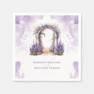 Personalised Lavender Garden Wedding Napkin