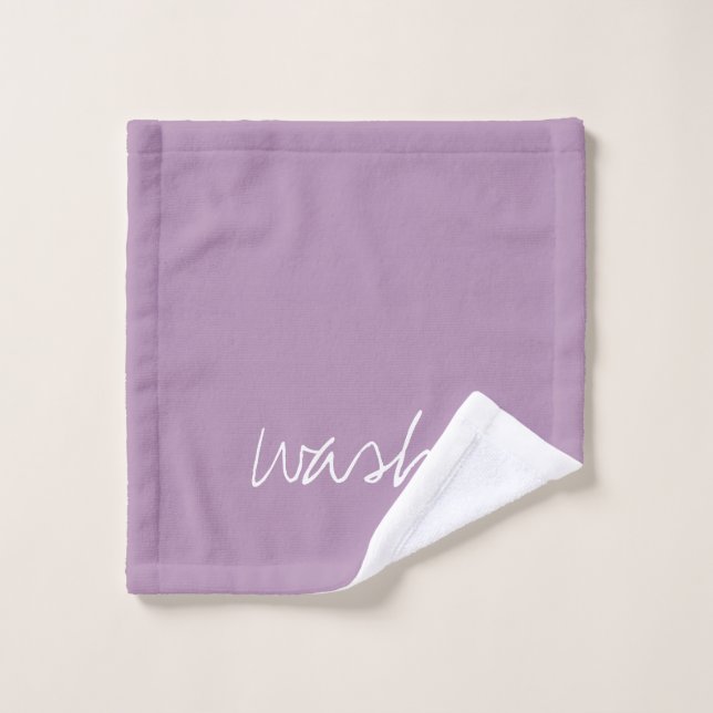 Personalised Lavender Herb Bath Towel Set (Wash Cloth)