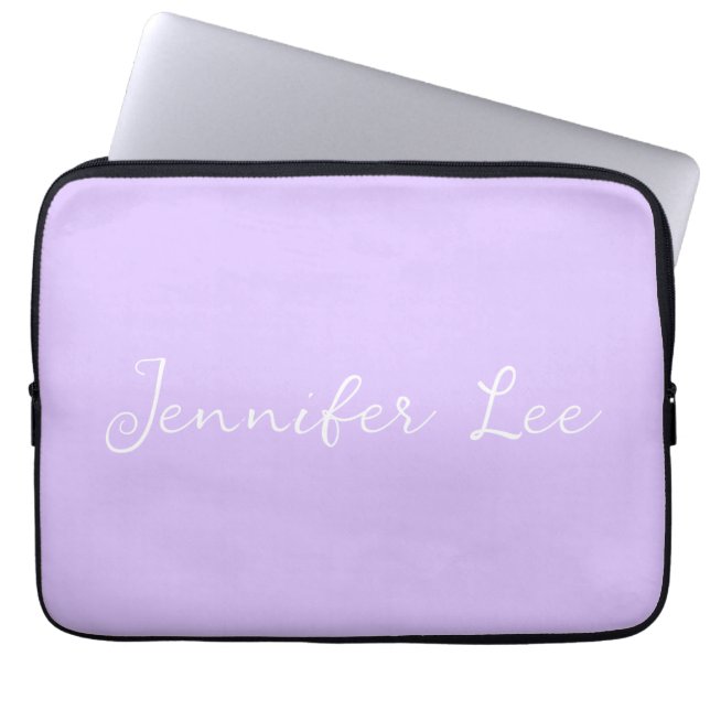 Personalised Lavender Laptop Sleeve (Front)