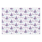 Personalised Lavender Merry Christmas Tree Script