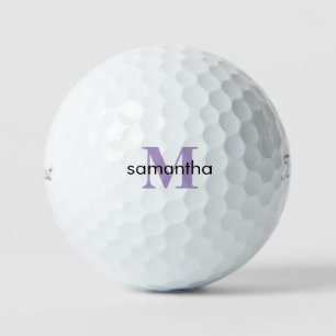 Personalised Lavender Monogram Titleist Pro VI  Golf Balls