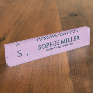 Personalised Lavender Name Gift for Her Nameplate