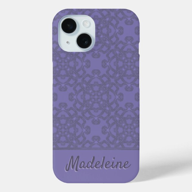 Personalised lavender pattern Case-Mate iPhone case (Back)