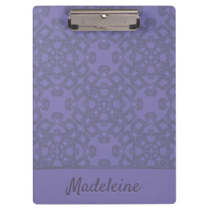 Personalised lavender pattern clipboard