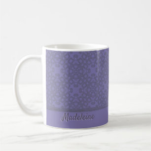 Personalised lavender pattern coffee mug
