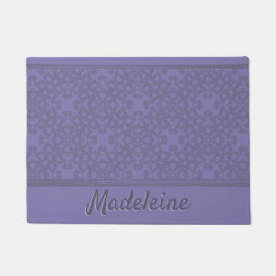 Personalised lavender pattern doormat