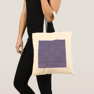 Personalised lavender pattern tote bag
