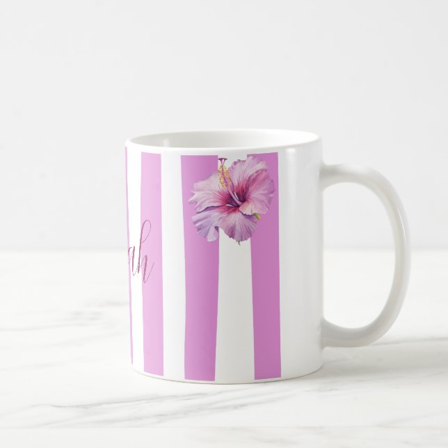 Personalised Lavender Watercolor Floral notebook Coffee Mug (Right)
