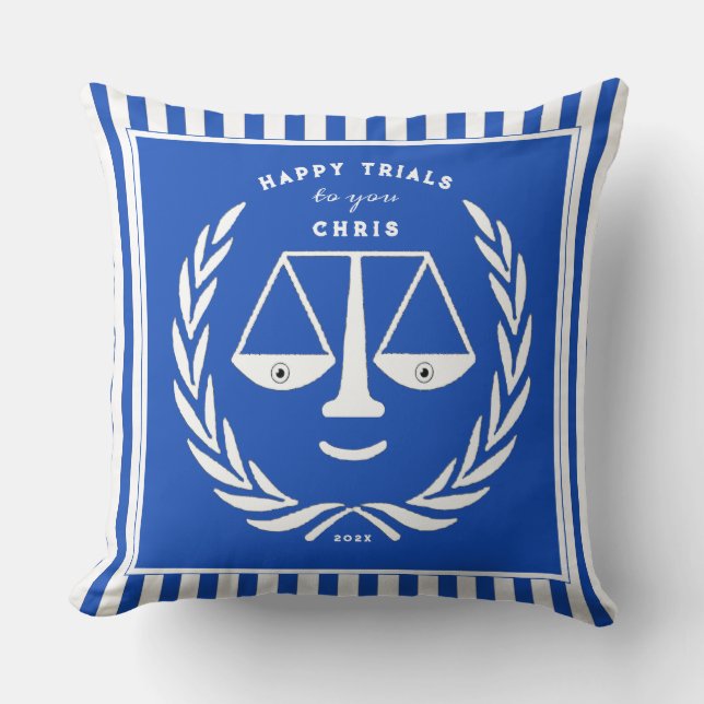 Personalised Law School Grad Gift Cushion (Front)
