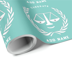 Personalised Law School Grad Gift Wrapping Paper