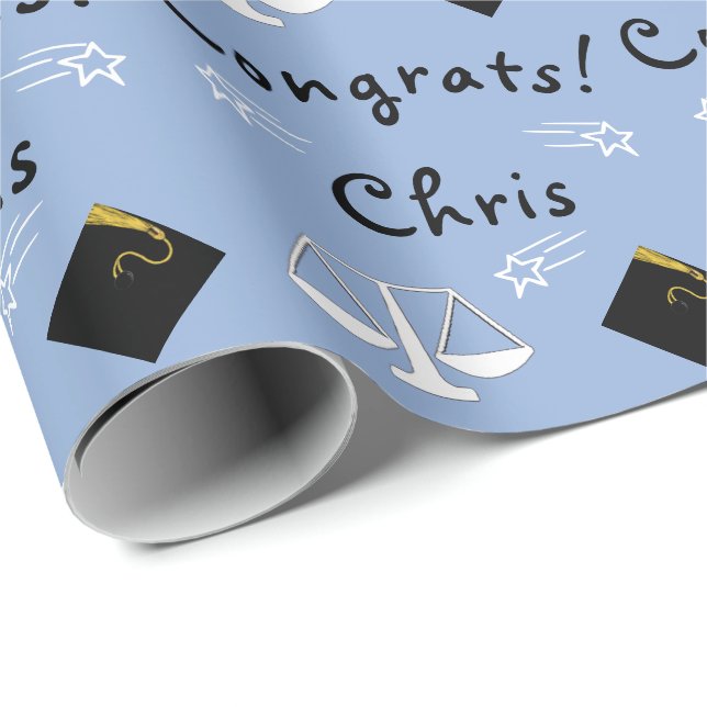 personalised law school grad gift wrapping paper (Roll Corner)