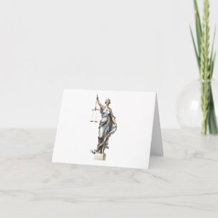 Personalised Law School Graduation Lady Justice  Card
