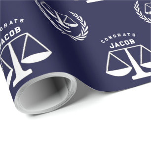 Personalised Law School Graduation Wrapping Paper