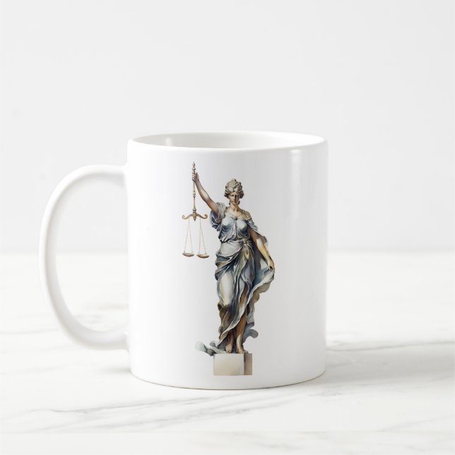 Personalised Law School/Lawyer Lady Justice  Coffee Mug (Left)