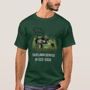 Personalised Lawn Care Landscaping Service Busines T-Shirt