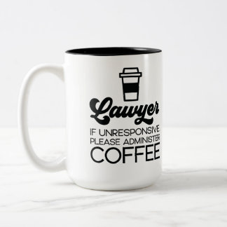 Personalised Lawyer & Coffee Gift Two-Tone Coffee Mug