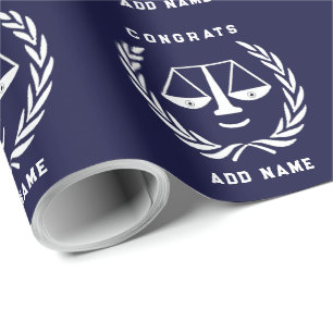 Personalised Lawyer Law School Gift Wrapping Paper