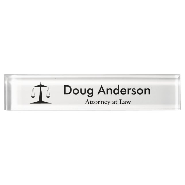 Personalised Lawyer Nameplate (Front)