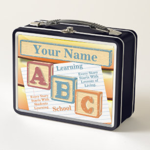 Personalised Learning School ABC Metal Lunchbox