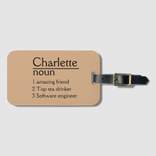 Personalised leather luggage tag, Personalised tra Tag