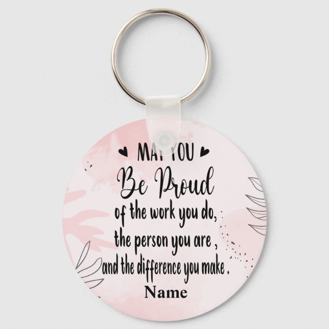 Personalised Leave Gift for Employee Appreciation  Key Ring (Front)
