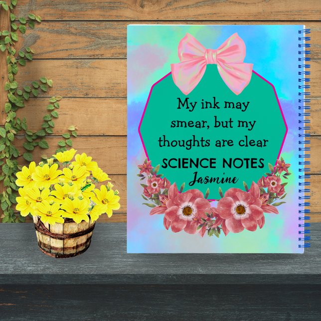 Personalised Lefty Notebook – Cute Floral Pastel  (Creator Uploaded)