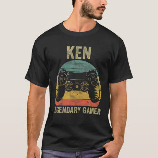 Personalised Legendary Gamer Ken Name Video Gamer T-Shirt