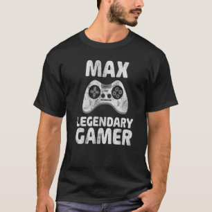 Personalised Legendary Gamer Shirt Max Name Video 