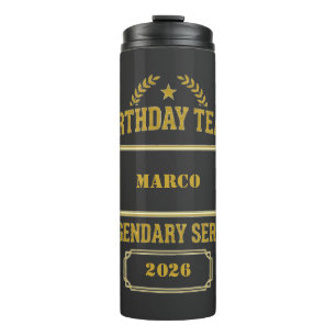 Personalised Legendary Series Gold  Birthday Thermal Tumbler