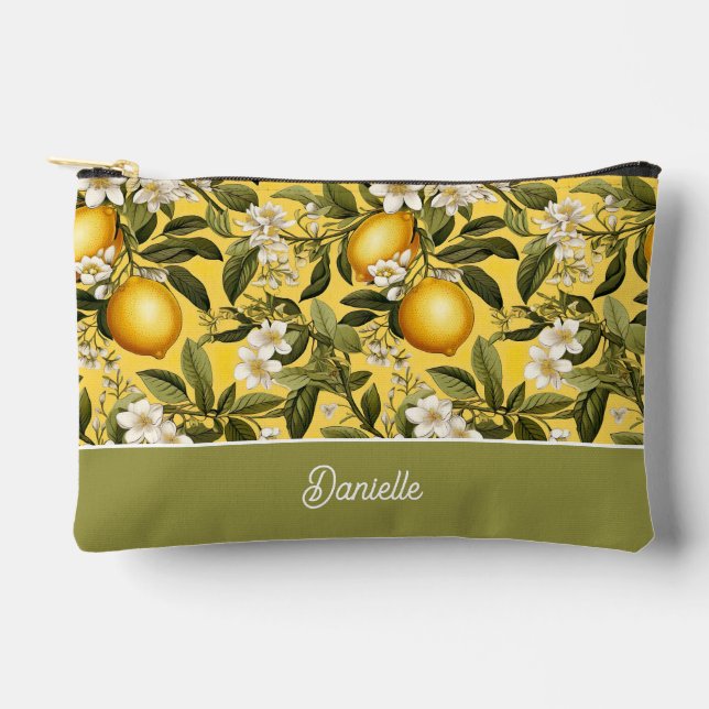Personalised Lemon Accessory Pouch (Front)
