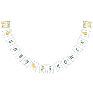 Personalised Lemon Baby Shower Bunting